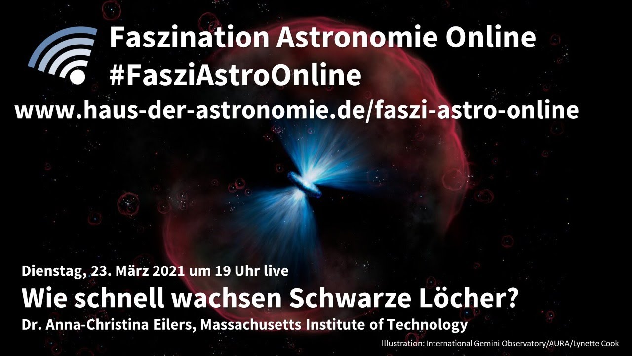 Wie schnell wachsen Schwarze Löcher? – Anna-Christina Eilers bei #FasziAstroOnline
