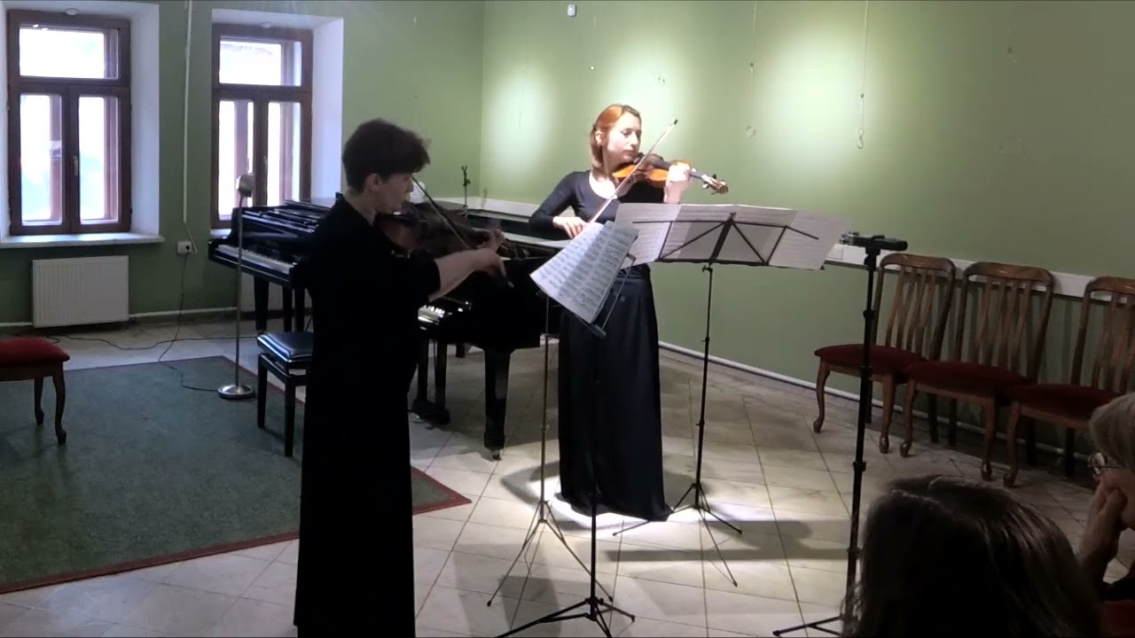 Людвиг Шпор (1784-1859). Дуэт для 2 скрипок соло ре минор op. 39, №1, в 3 частях.
