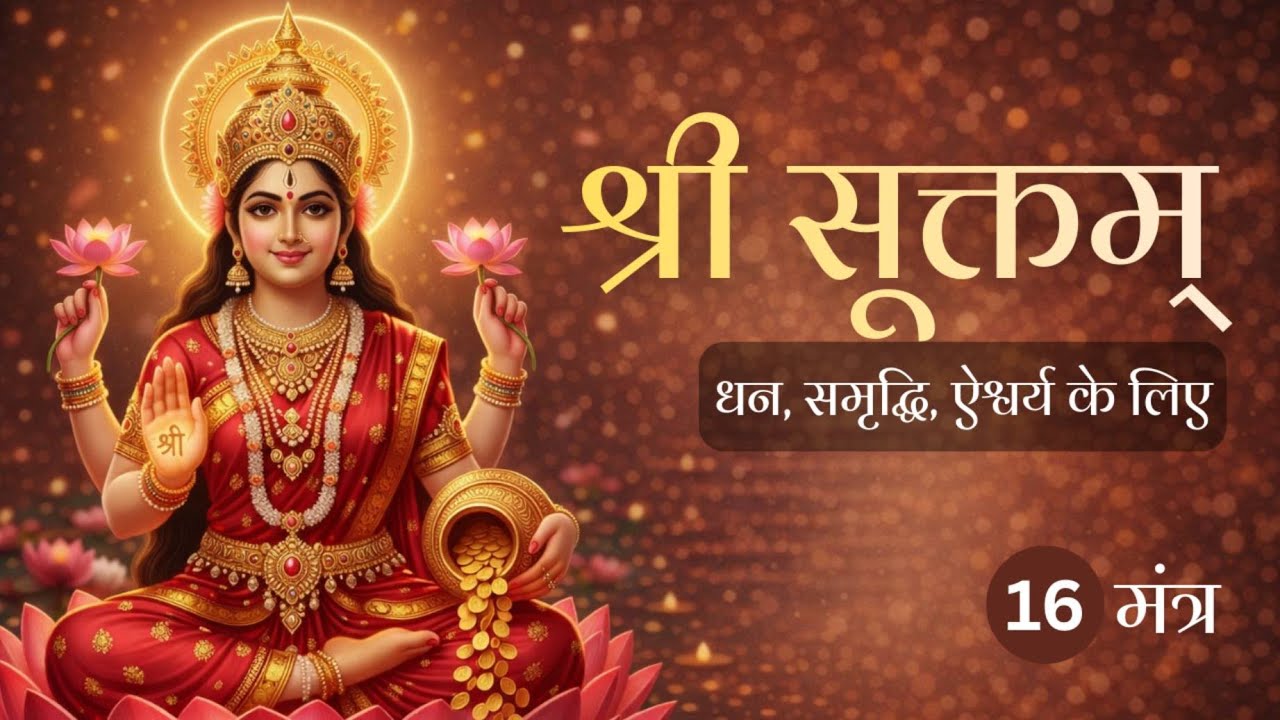 Shri Suktam ka path Fast | 16 Mantra | with Hindi and English Meaning | Shri Suktam Stotra