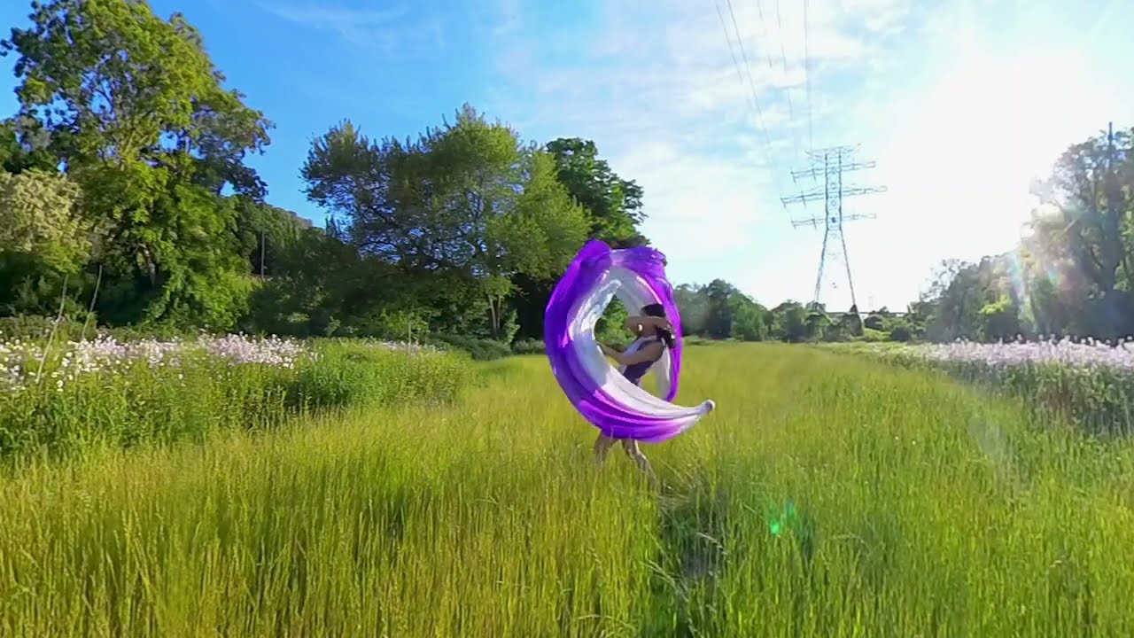 Silk Veil Poi Dance in Flower Field- Call Me