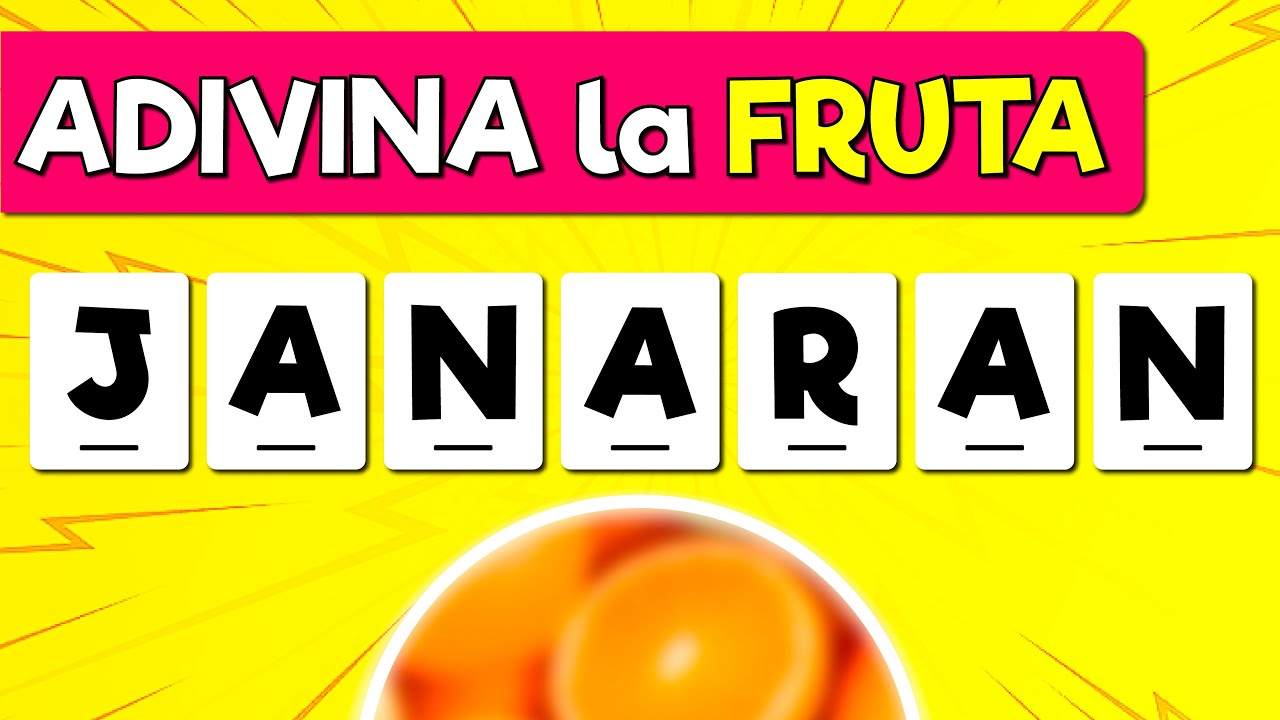 Adivina la Fruta con el Nombre Desordenado 🍉🍓🍌 ¿Cuántas Frutas Reconoces? 🤔🧠