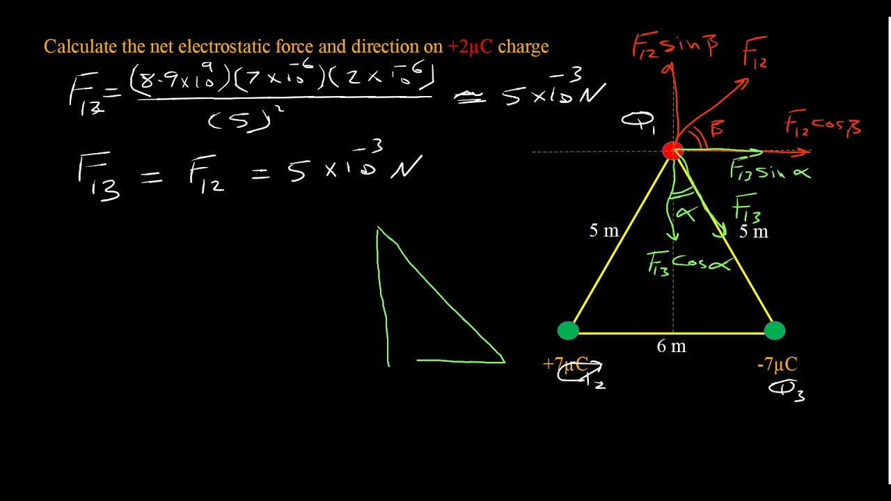 Coulomb's Law 6  Isosceles Triangle