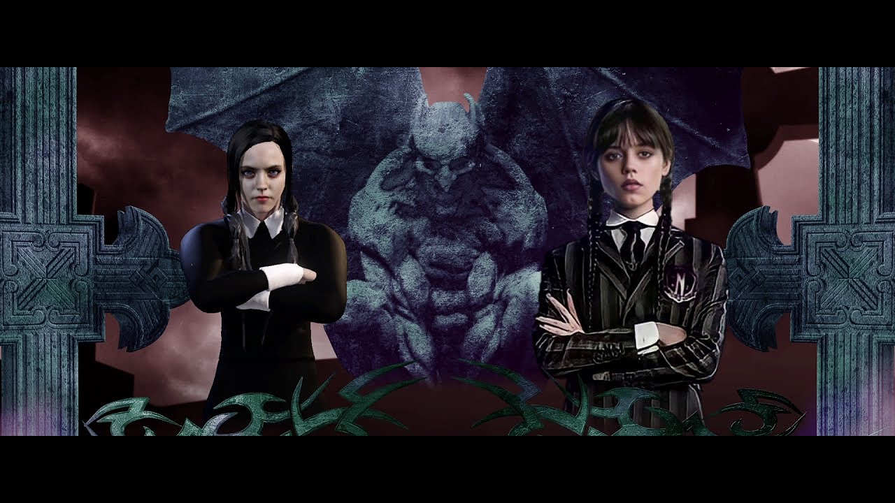 Wednesday Addams (Christina Ricci) vs Wednesday Addams (Jenna Ortega) Halloween Havoc 2023 WWE2k PPV