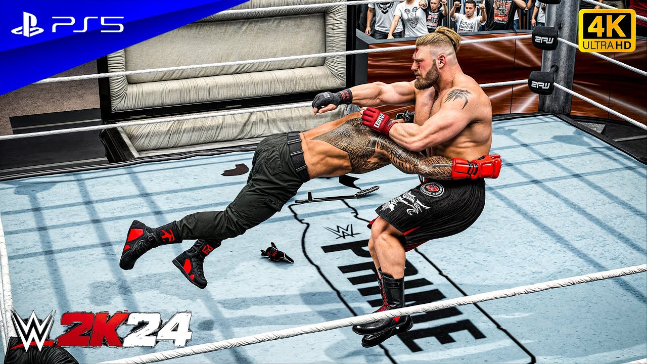 WWE 2K24 - Brock Lesnar vs. Roman Reigns | Casket Match at SummerSlam | PS5™ [4K60]
