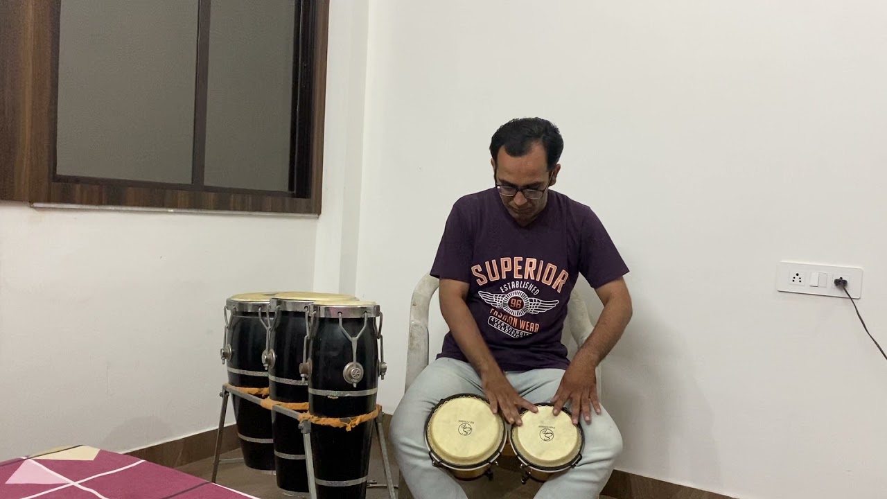 Congo cover(with Bongo) on Kahi door jab din dhal jaye..   Use Earphones