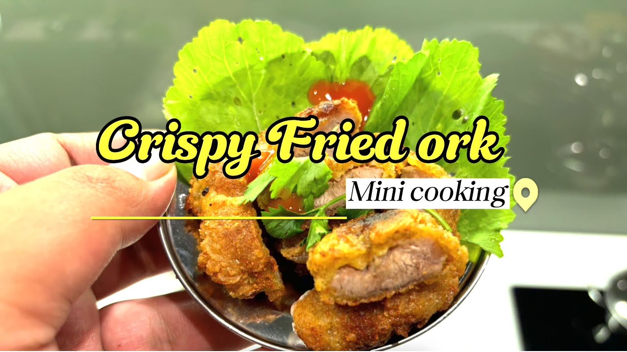Cooking in miniature | Miniature crispy fried pork | ASMR Cooking Mini Food