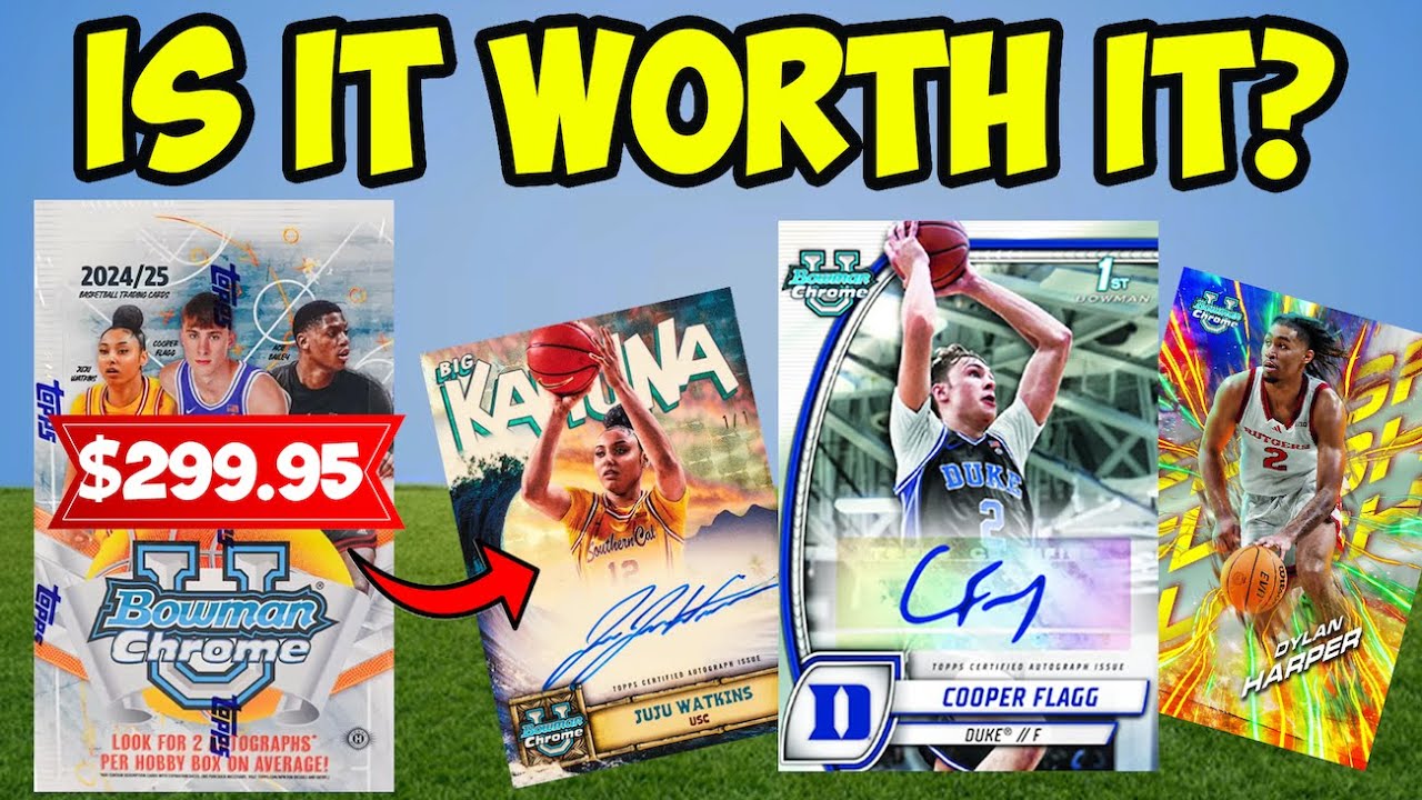 Did I Pull a Cooper Flagg Rookie?! 2024/25 Topps Bowman Chrome University Basketball Unboxing