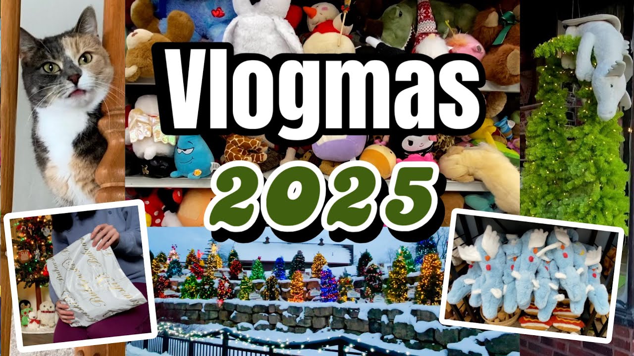 VLOGMAS • Поиск плюшевых кошек Jellycat, распаковка писем с игрушками, походы по магазинам секонд...