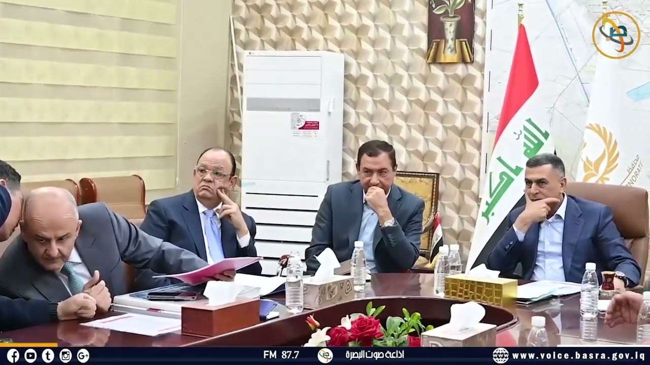 محافظ البصرة أسعد العيداني متحدثاً عن أهمية مشروع مدينة النخيل 