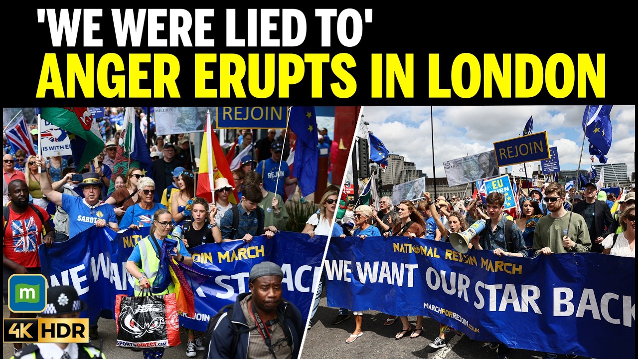 СМОТРИТЕ: Тысячи людей вышли на марш в Лондоне с требованием вернуть Великобританию в Евросоюз: &laquo;...