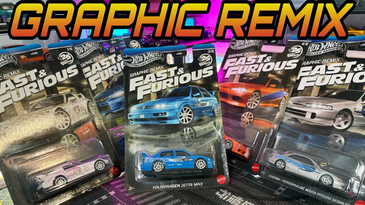 HOT WHEELS SILVER SERIES FAST FURIOUS GRAPHIC REMIX