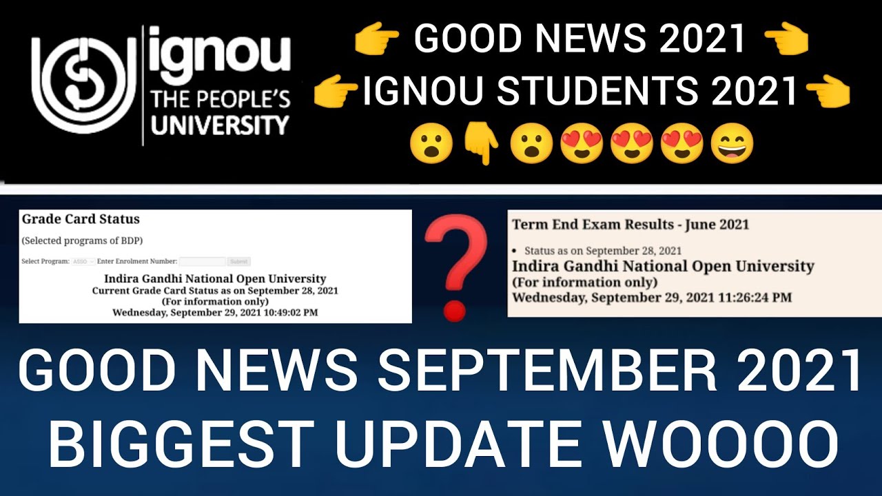(Good News) Promoted Students का Marks Update हो गया है! | JUNE 2021 Exam Result ,For IGNOU Students