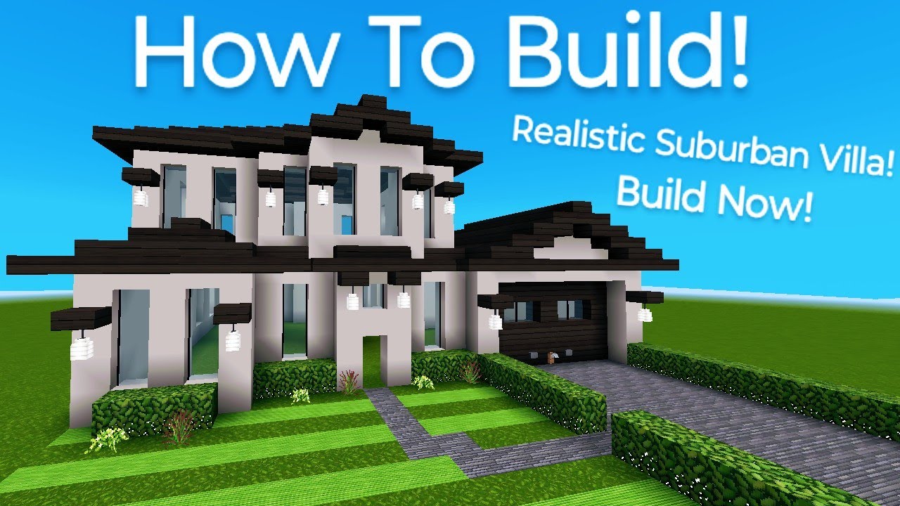 Minecraft | Suburban Villa Tutorial |  Realistic Suburban Villa Tutorial | How To Build