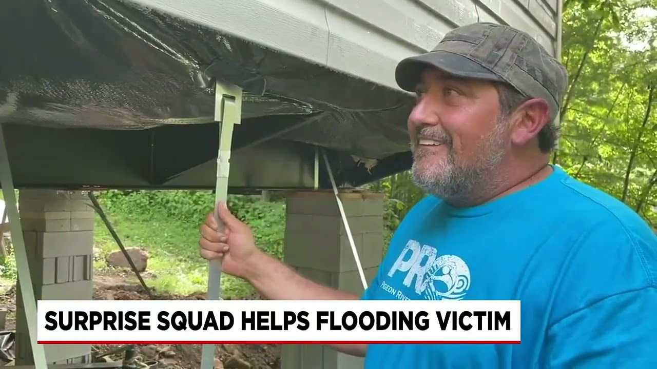 Surprise Squad helps flooding victim