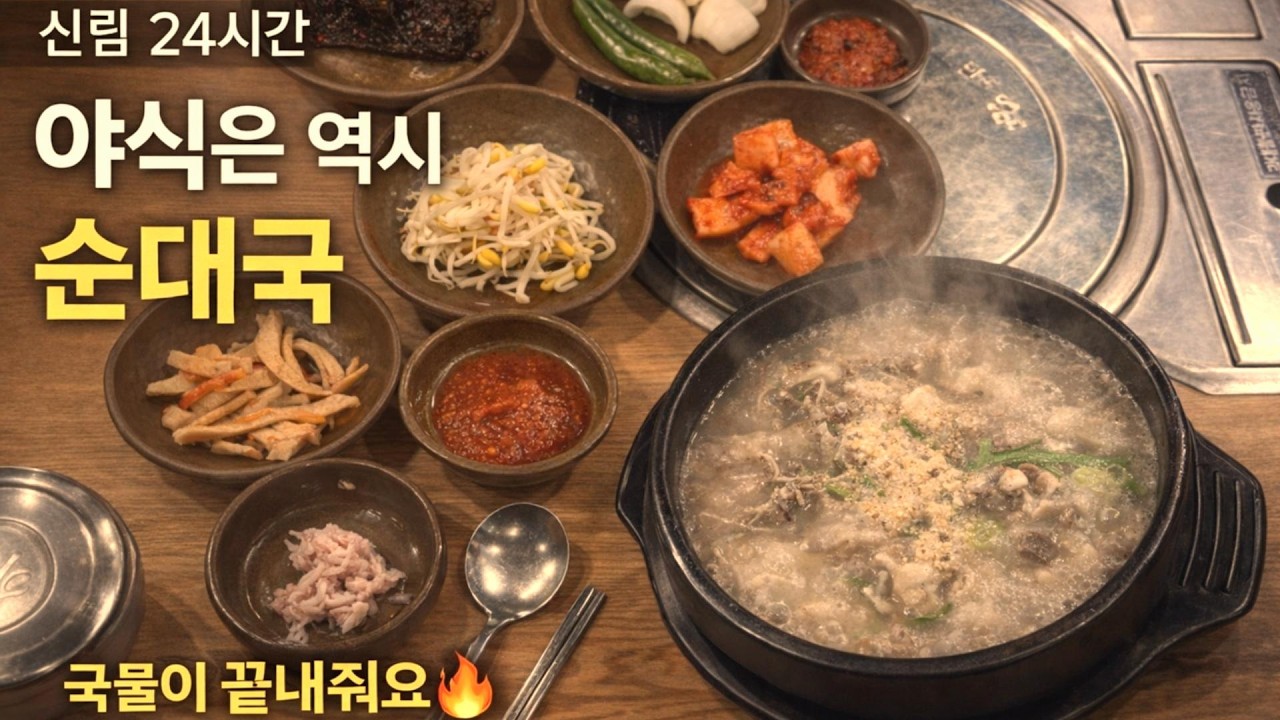 신림 24시간 순대국 맛집 | 국물이 끝내줘요