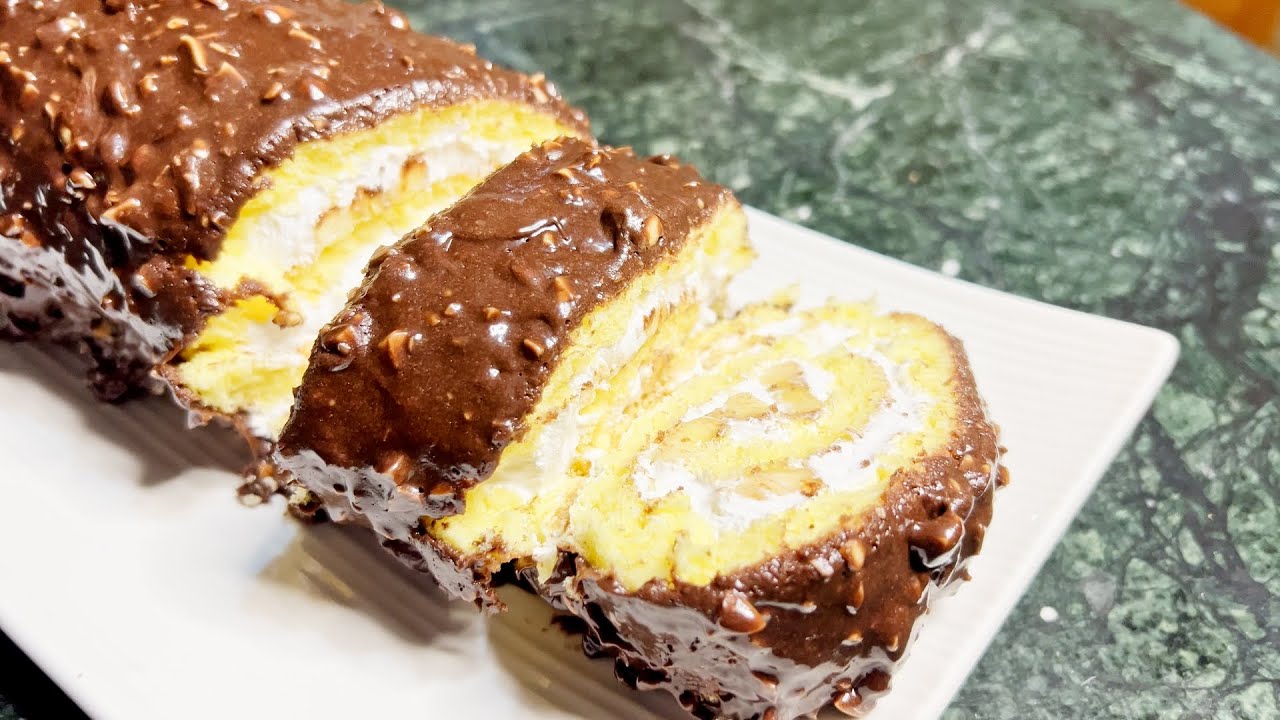 Banana Swiss Roll Cake | Light, Fluffy & Delicious!