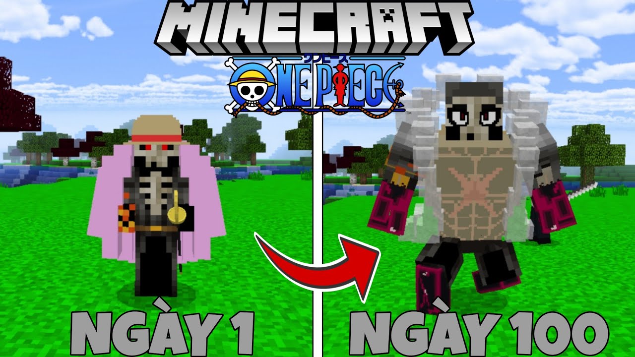 TÓM TẮT 100 NGÀY SINH TỒN MINECRAFT ONE PIECE 2.0 TRỞ THÀNH VUA HẢI TẶC