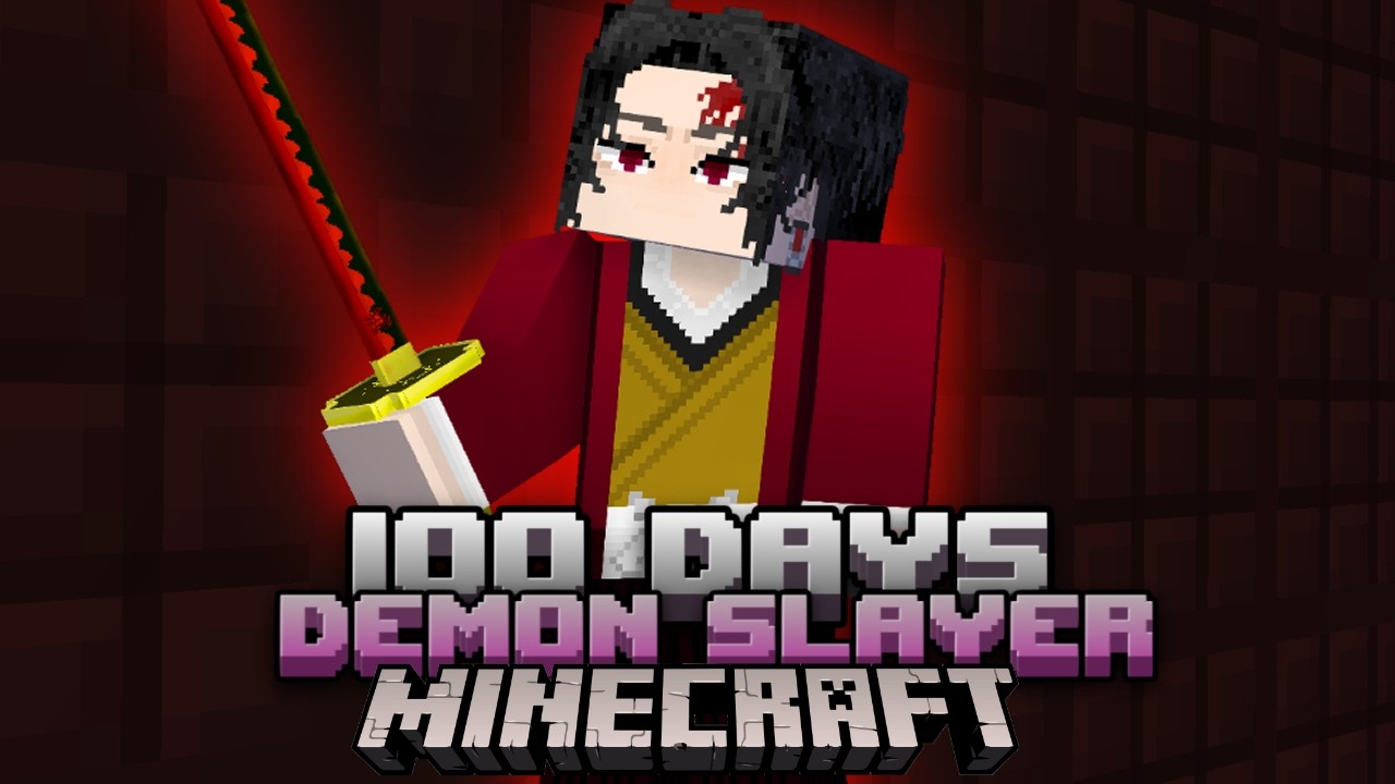 I Survived 100 Days in Demon Slayer Minecraft!