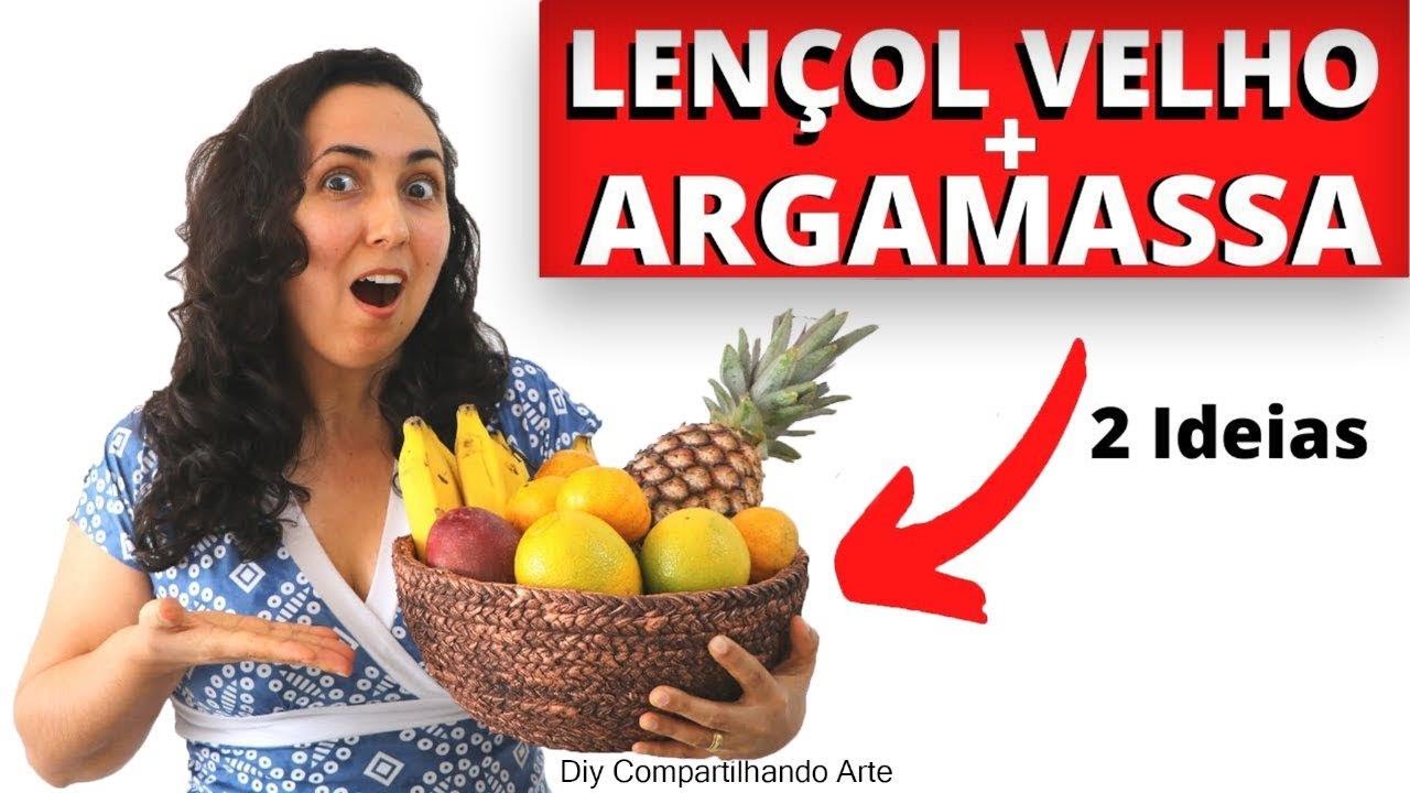 2 Ideias incríveis usando lençol velho e argamassa  Artesanato Criativo Diy Compartilhando Arte