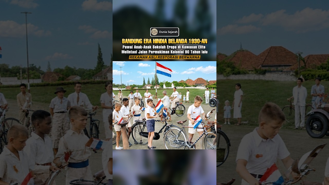 Pawai Anak Sekolah Eropa di Bandung 1930-an #sejarahindonesia #tempodulu #hindiabelanda #jamandulu