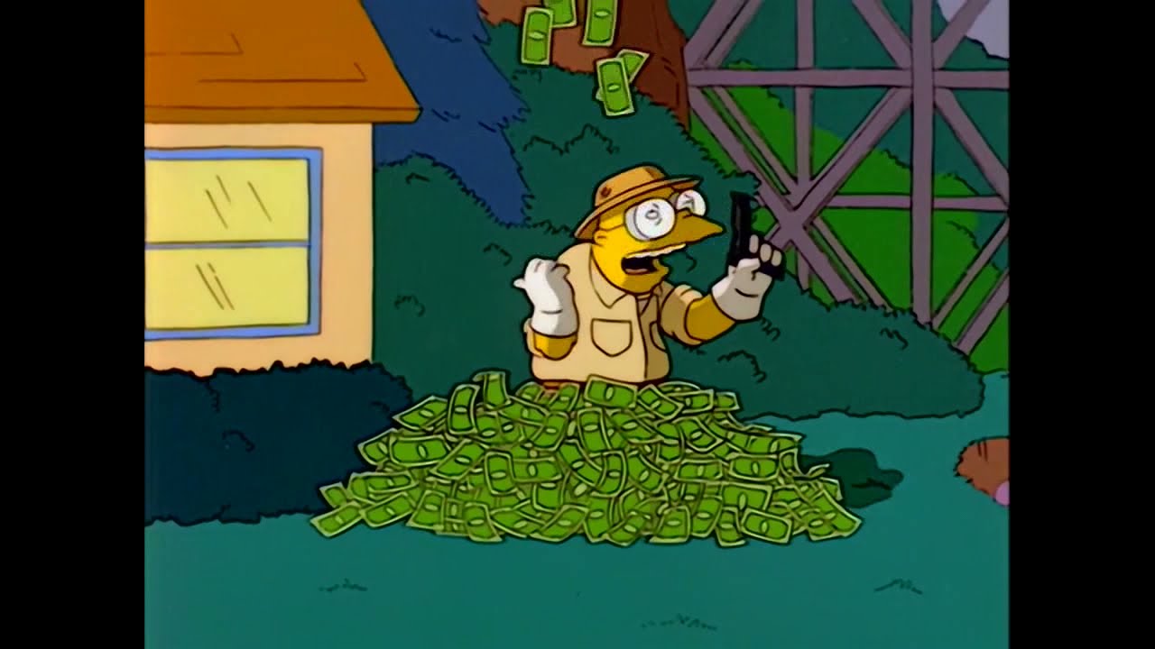 Hans Moleman holds up God for money (Deleted Scene)