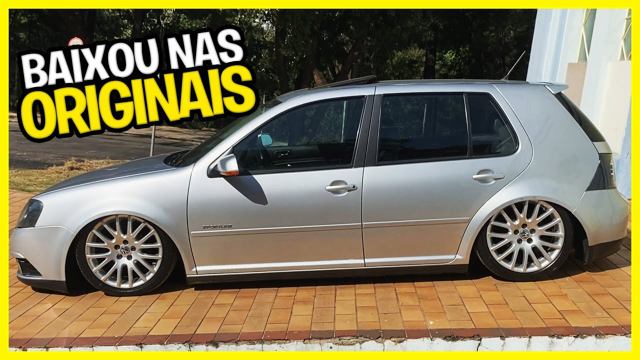 VW GOLF REBAIXADO NAS RODAS ORIGINAIS ARO 17 SUSPENS&Atilde;O A AR