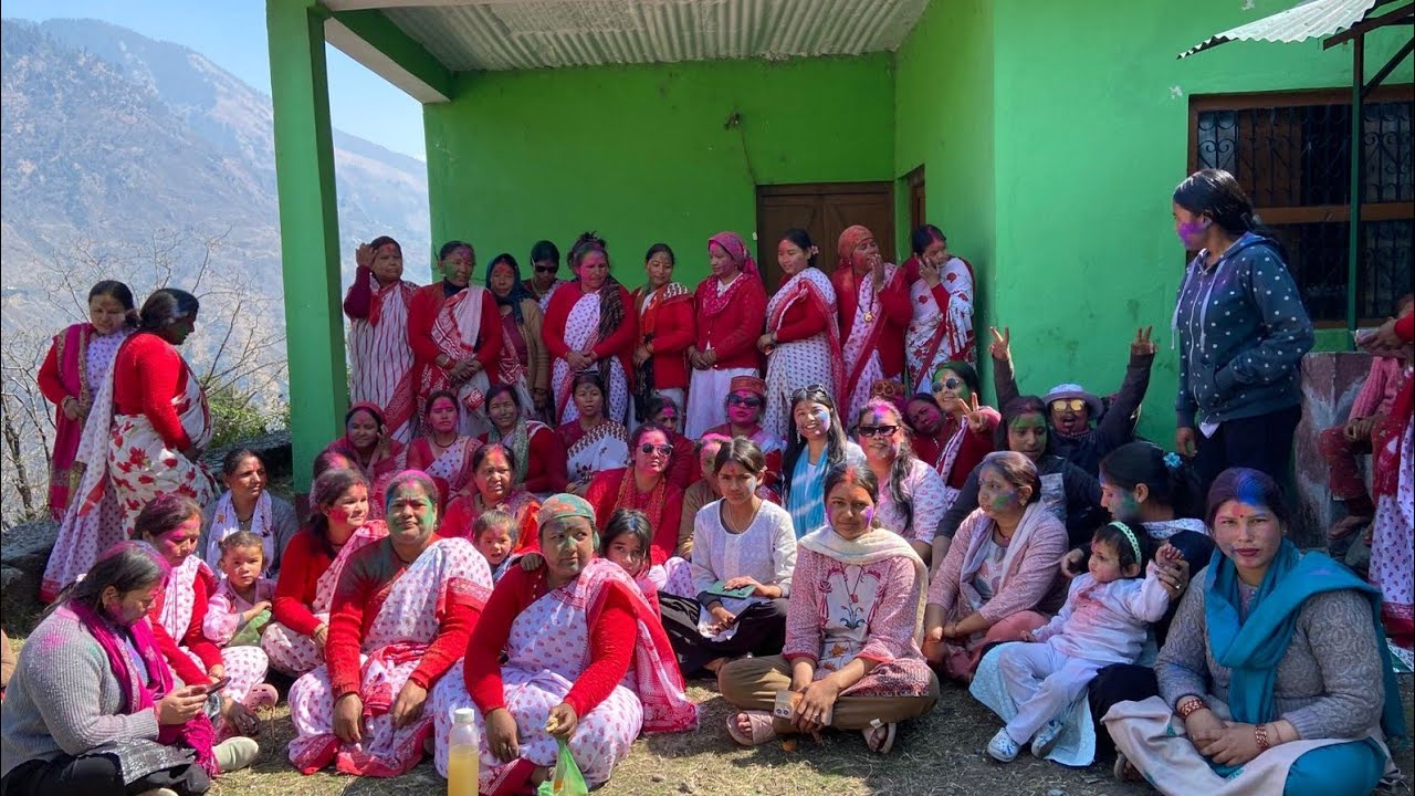 होली का लास्ट दिन खूब masti dhamal वाला रहा छिला diga #pahadi holi ki ek jhakl