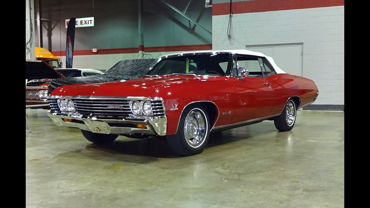 1967 Chevrolet Impala SS Convertible in Red Paint & 427 Engine Sound My Car Story with Lou Costabile