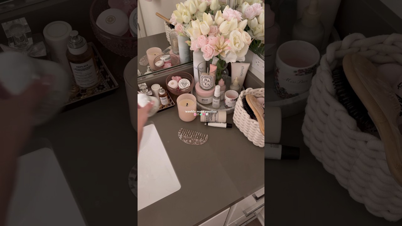 weekly reset routine🌸🧺🧼#reset#cleanwithme #cleaning #productivity #pinterest #aesthetic #thatgirl