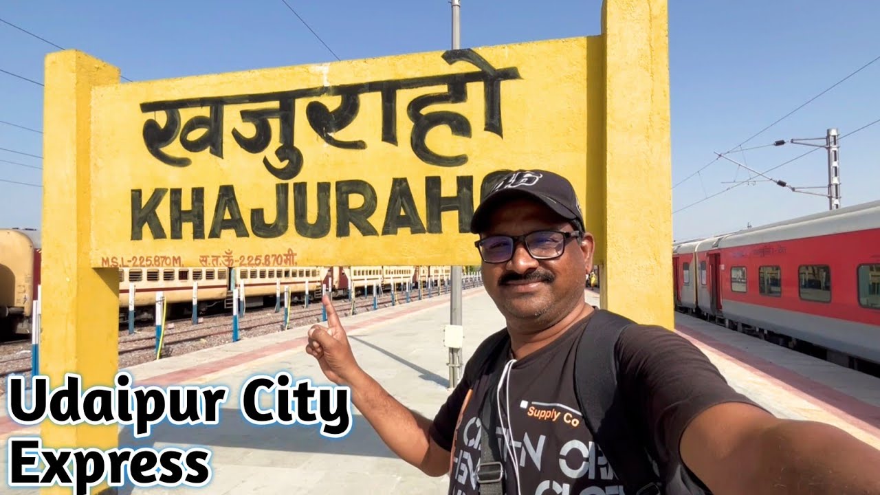 Udaipur City Express 19665 train journey Khajuraho to Agra