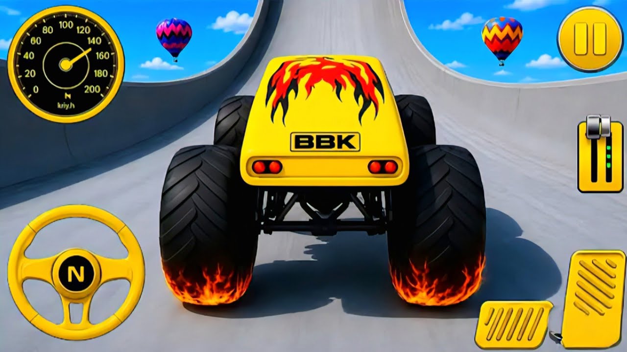 Monster Truck Stunt 3D Extreme Racing & Stunt Challenges Android - Gameplay.