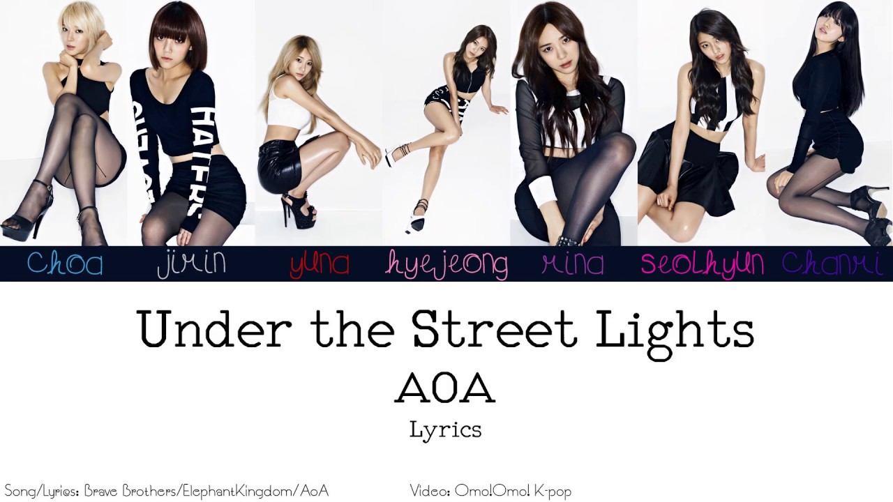 AOA - Under the Street Lights Lyrics (Han/Rom/Eng)