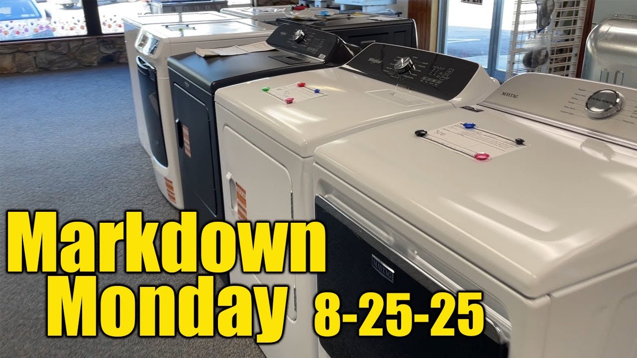 Markdown Monday video, 8-25-25.  Check out the newest Scratch & Dent Appliances at The Lucky Penny!