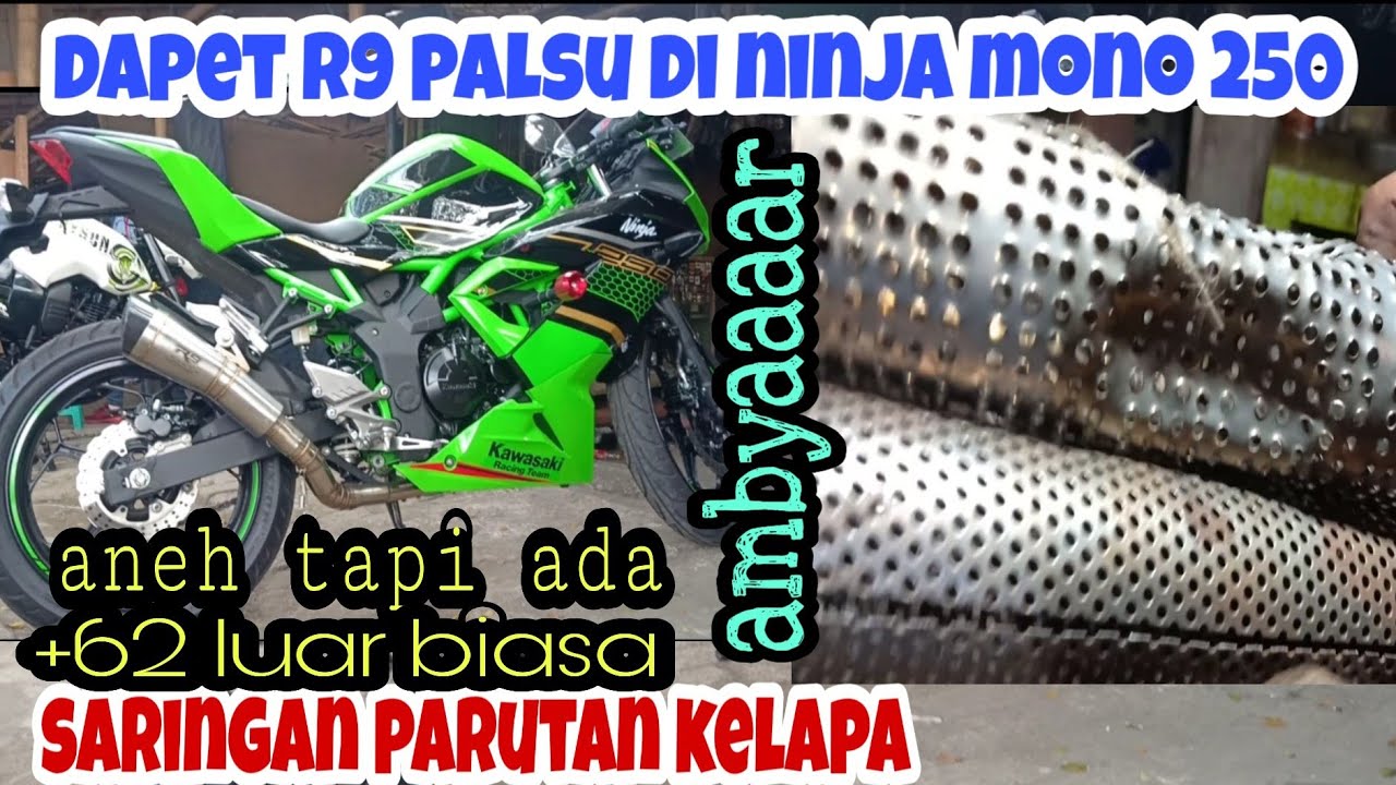 Disangka motor balap yg datang suaranya menggelegar taunya ninja mono pake knalpot R9 palsu by SKR