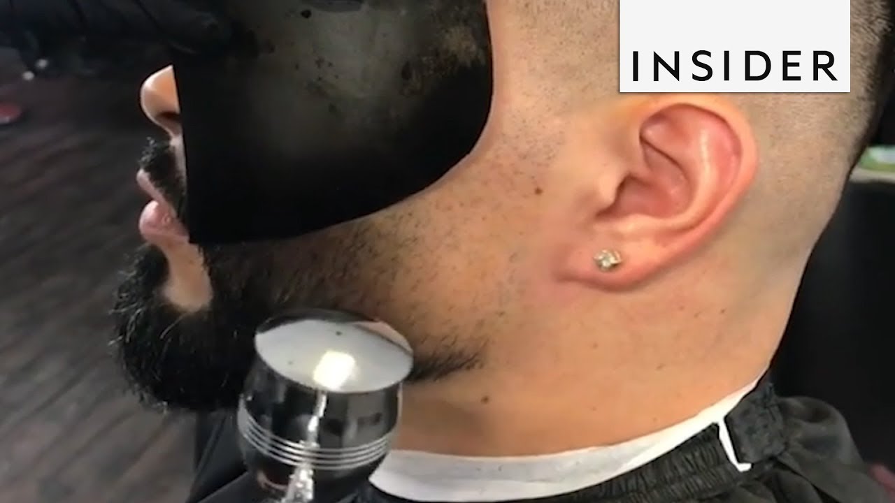Barber Airbrushes Beards to Perfection