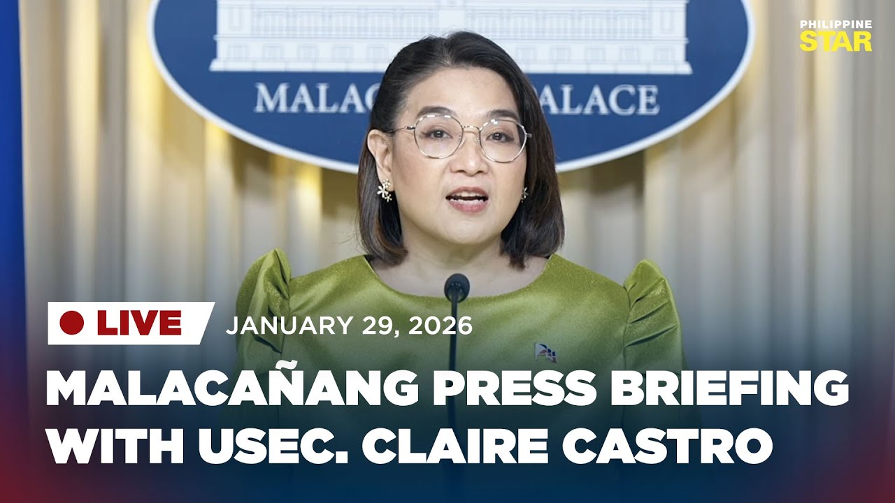 LIVESTREAM: Malacañang press briefing with Usec. Claire Castro (January 29, 2026)