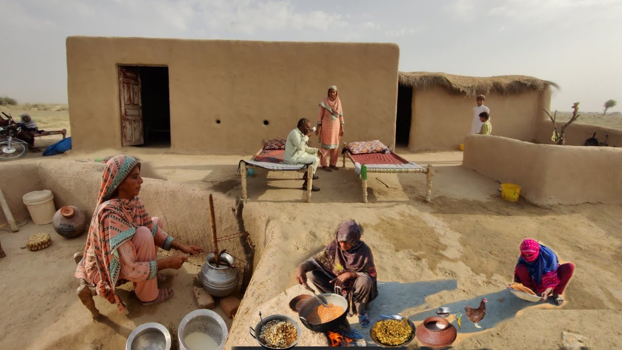 Morning Routine of Village Woman Pakistan |Village Life Pakistan | desert Cooking village food