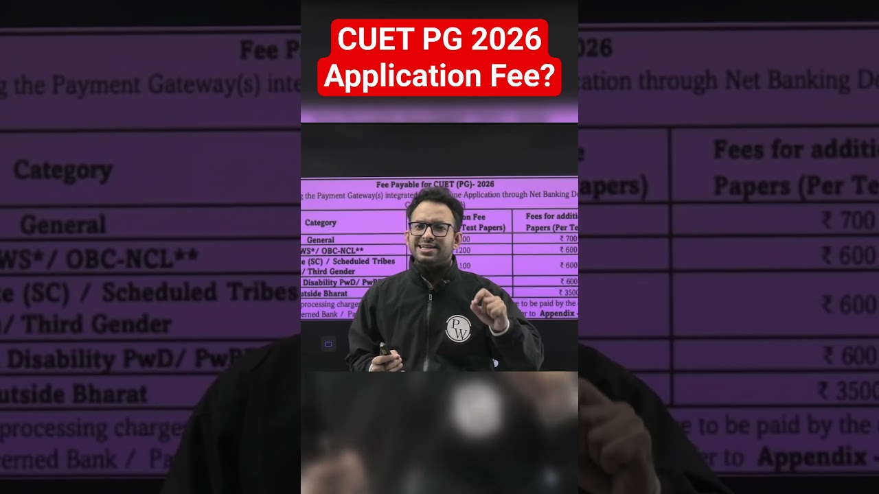 CUET PG 2026 Application Fee? #cuetpgpreparation #cuetpg2026