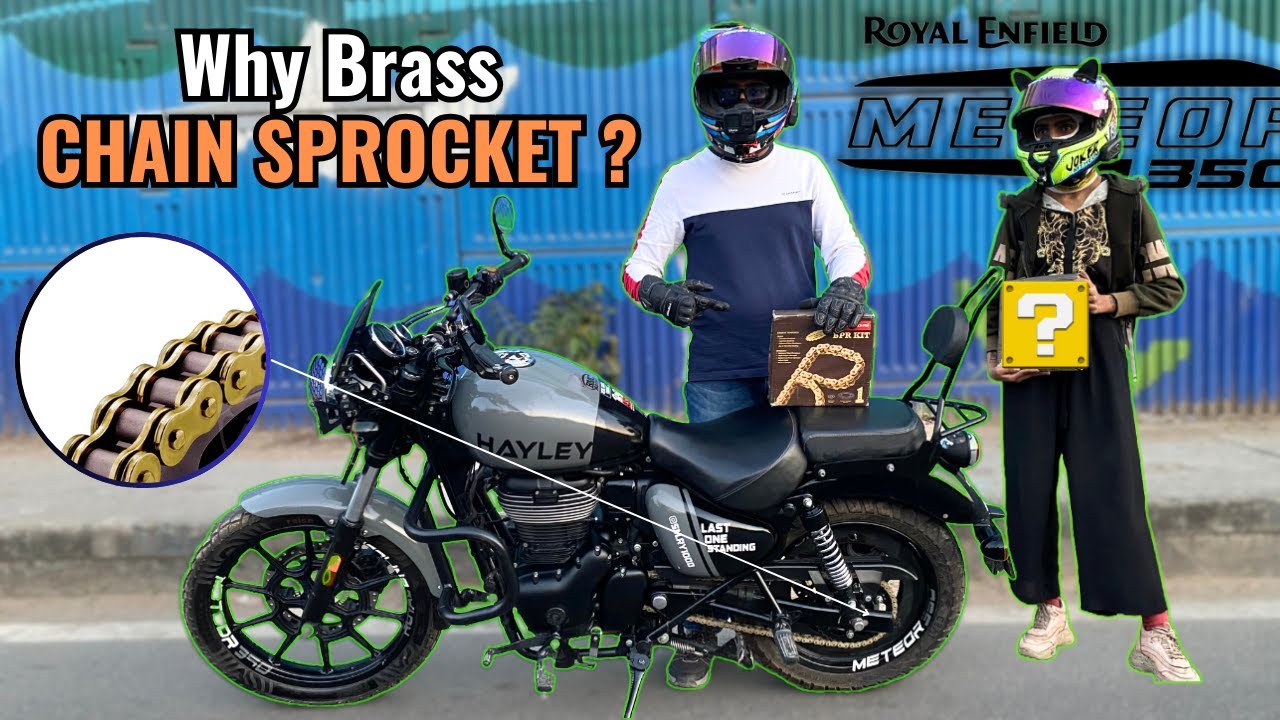 RE Meteor 350 Modification : Upgrading to Brass Chain & Sprocket for Smooth Riding!🔥