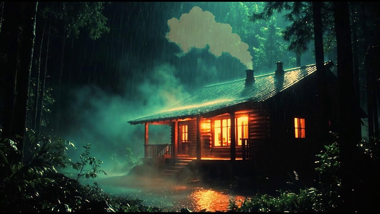 24/7 LIVE STREAM  🌧️  Jungle Rain at Night | Deep Sleep in 5 Minutes  😴 |  Dark Screen for Sleep  |