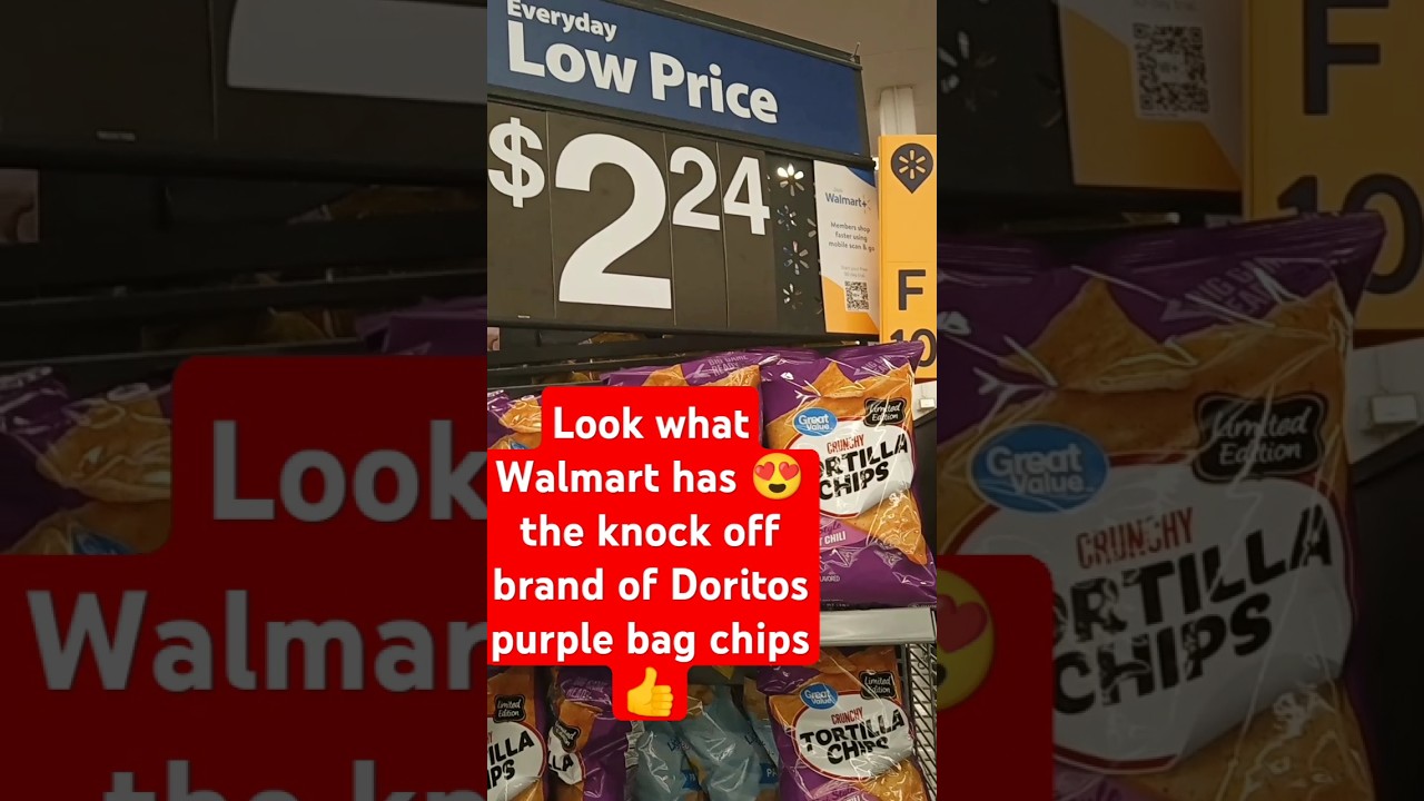 Purple bag Doritos knock off brand 🤔#shorts #fypyoutube #fypシ #doritos #snacks #walmart