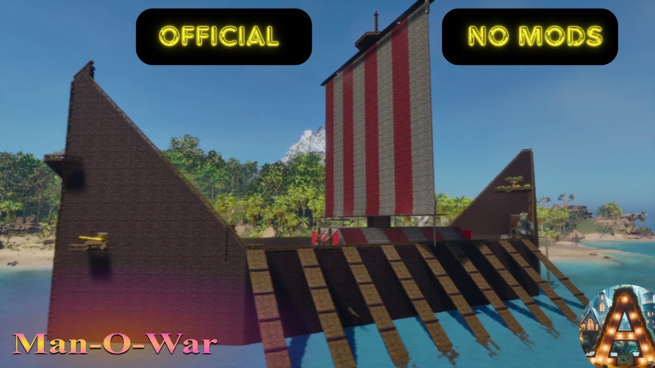 *New* Ark: Huge Viking longship. Base building and naming. (speed build/how to)