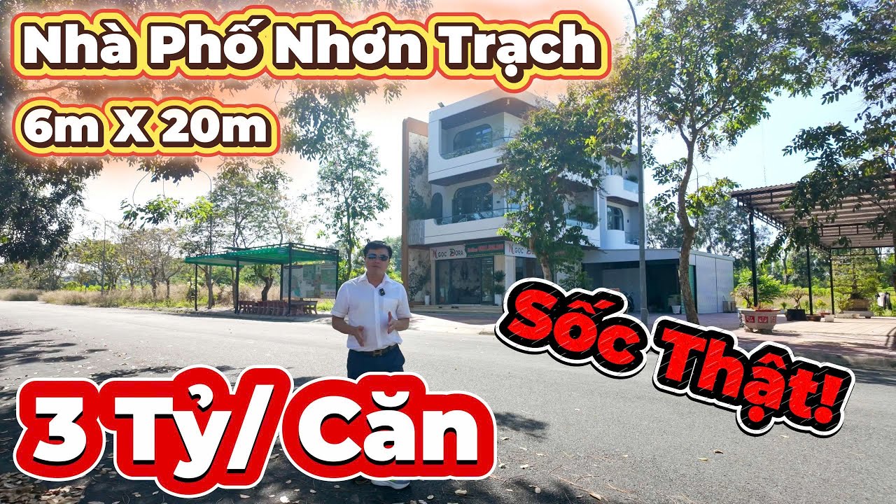BÁN NHÀ PHỐ NHƠN TRẠCH. CHỈ 3 TỶ 1 CĂN. DIỆN TÍCH 120m2 - 300m2