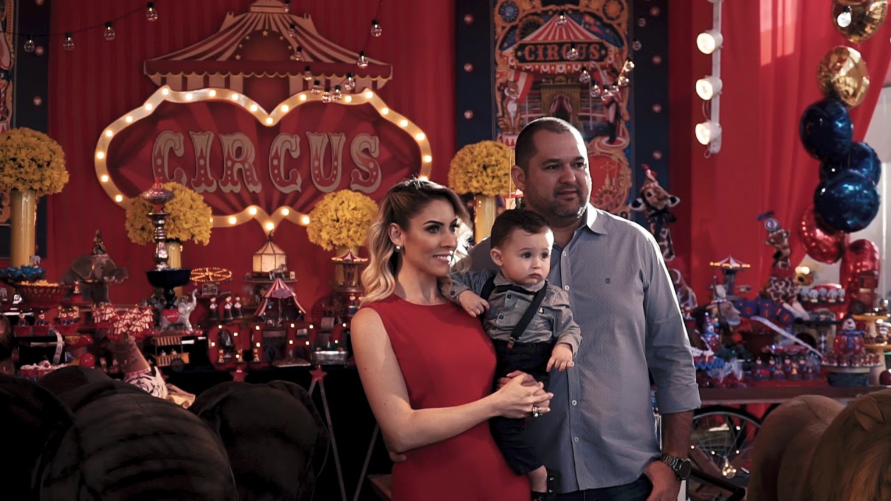 Festa Infantil Circo - 1 ano Ricardo - Buffet Pay House Decoração Happy Fest