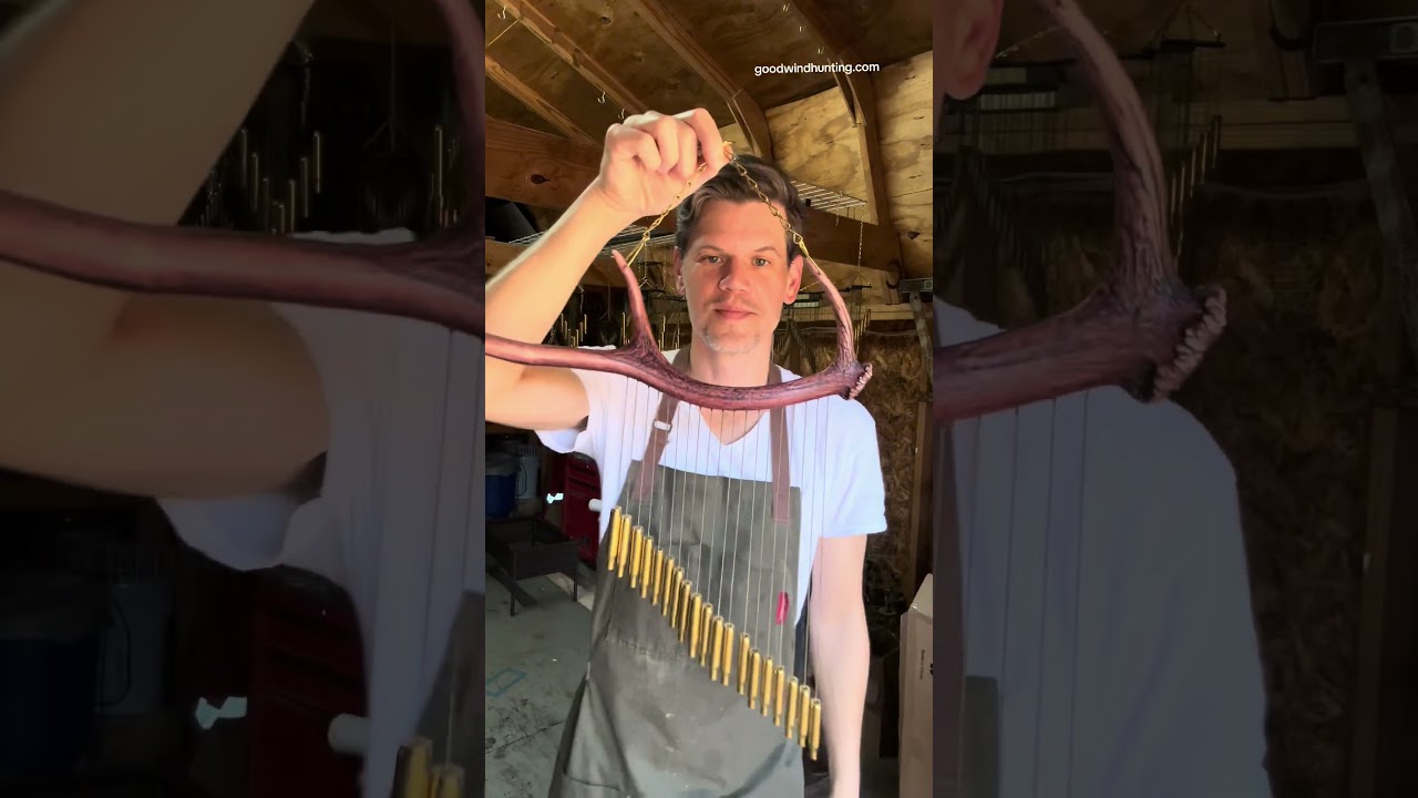 Antler & Bullet Wind Chimes #windchimes #antlers #bucks #whitetaildeer #axis #handmade