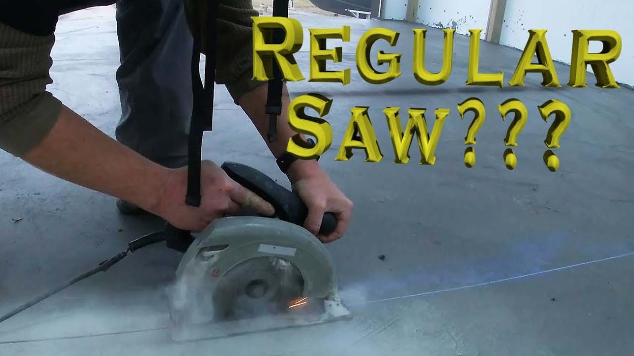 Cutting Relief Joints in Concrete -Graber Post Pole Barn Kit -28x36x12 Post Frame Garage Build Ep 16