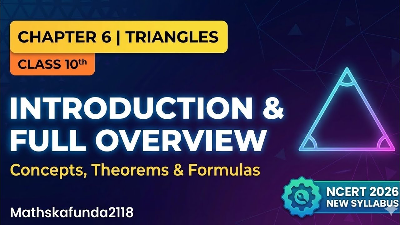 Class 10 Maths Chapter 6 Triangles Introduction | Full Concepts & Theorems | NCERT 2026