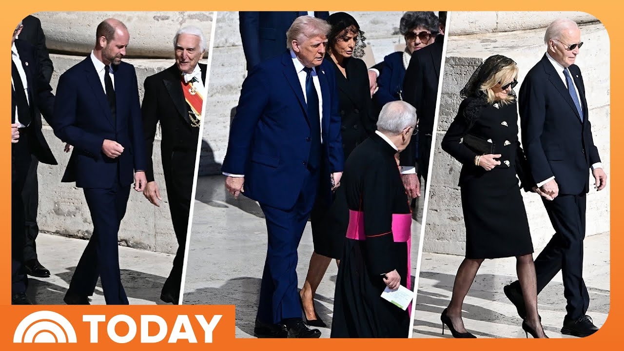 Trump, Biden and other dignitaries attend Pope Francis' funeral