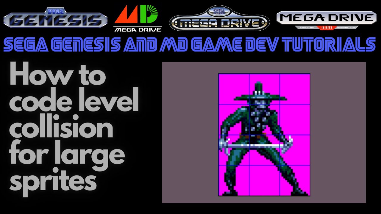 How to Code Level Collision for Large Sprites (Sega Genesis & MD) - Beginners Game Dev Tutorials