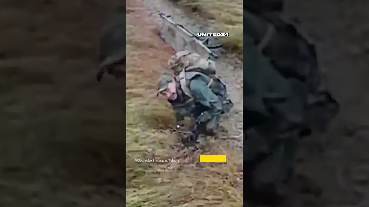 Russian Soldiers Found Ukrainian Drone Lying in Ambush #warinukraine